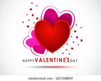 Happy Valentines Day card vector illustration.