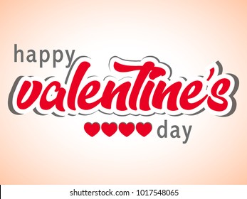 Happy Valentines Day card vector illustration.