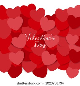Happy Valentine's day card vector with hearts