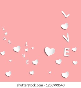 Happy Valentines Day card vector illustration ,heart.