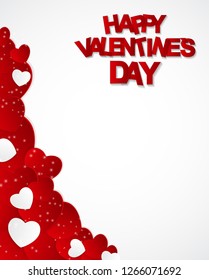 Happy Valentines Day Card. Vector Illustration EPS10