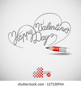 Happy Valentine's day card.. Vector illustration. Eps 10.