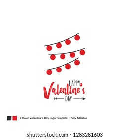 Happy Valentine's Day Card. Vector Lettering Background