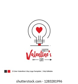 Happy Valentine's Day Card. Vector Lettering Background