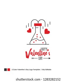 Happy Valentine's Day Card. Vector Lettering Background