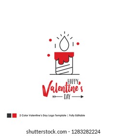 Happy Valentine's Day Card. Vector Lettering Background