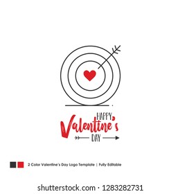 Happy Valentine's Day Card. Vector Lettering Background