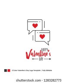 Happy Valentine's Day Card. Vector Lettering Background