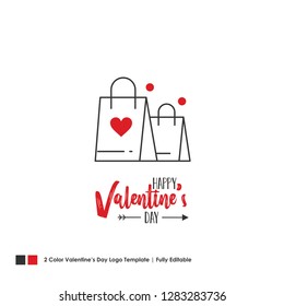 Happy Valentine's Day Card. Vector Lettering Background