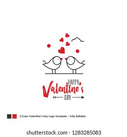 Happy Valentine's Day Card. Vector Lettering Background