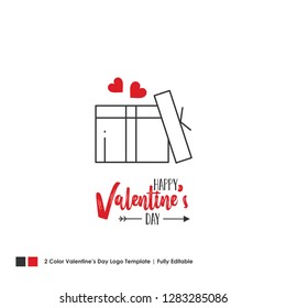 Happy Valentine's Day Card. Vector Lettering Background