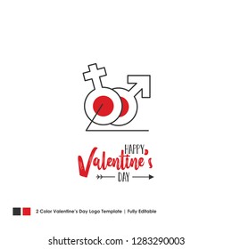 Happy Valentine's Day Card. Vector Lettering Background