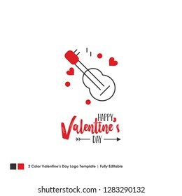 Happy Valentine's Day Card. Vector Lettering Background