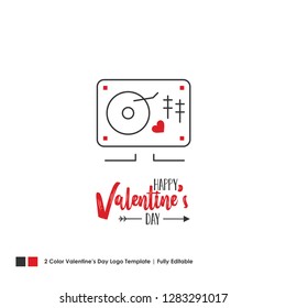 Happy Valentine's Day Card. Vector Lettering Background