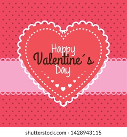 Happy Valentines Day Card, vector illustration