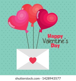 Happy Valentines Day Card, vector illustration