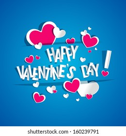 Happy Valentines Day card vector illustration