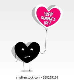 Happy Valentines Day card vector illustration