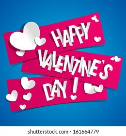 Happy Valentines Day card vector illustration