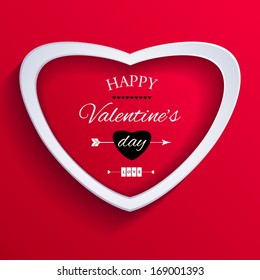 Happy valentines day card. Vector illustration. 