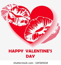 Happy Valentine's Day card. Vector illustration.