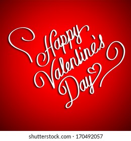 Happy Valentines day card, vector illustration