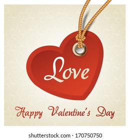 Happy Valentine's Day card vector illustration
