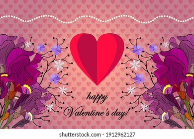 Happy Valentine's Day - card.  Vector stock illustration eps10.