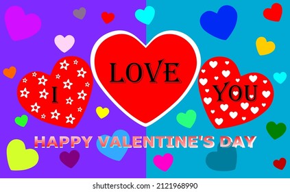 happy valentines day card, vector background