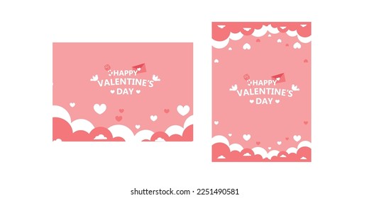 happy valentines day card vector background invitation