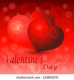 Happy Valentines Day card vector illustration 