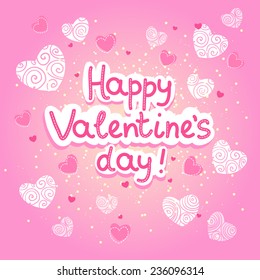 Happy Valentines Day card in vector.