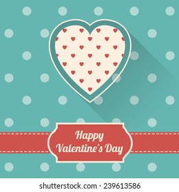 Happy Valentine's Day card. Vector illustration