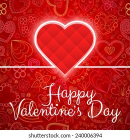Happy Valentine's Day card. vector illustration