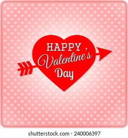 Happy Valentine's Day card. vector illustration