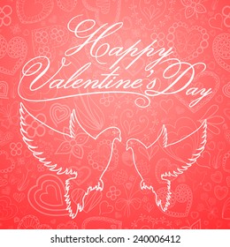 Happy Valentine's Day card. vector illustration