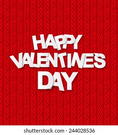 Happy Valentines Day Card. Vector Illustration 