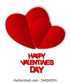 Happy Valentines Day Card. Vector Illustration 