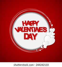 Happy Valentines Day Card. Vector Illustration 