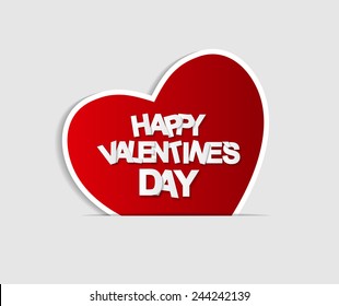 Happy Valentines Day Card. Vector Illustration 