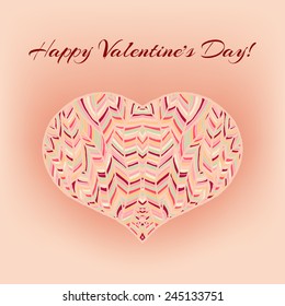 Happy Valentines Day card vector illustration
