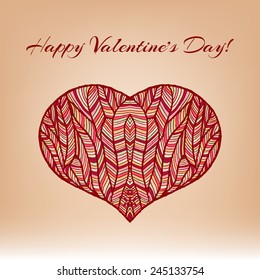 Happy Valentines Day card vector illustration