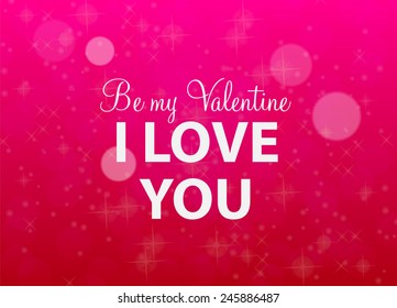 Happy Valentines Day Card. Vector Illustration