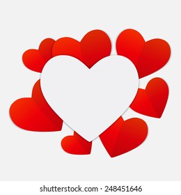 Happy Valentines Day Card. Vector Illustration
