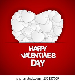 Happy Valentines Day Card. Vector Illustration 