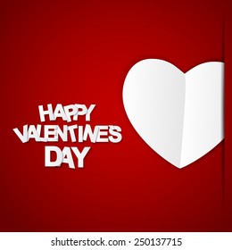 Happy Valentines Day Card. Vector Illustration 