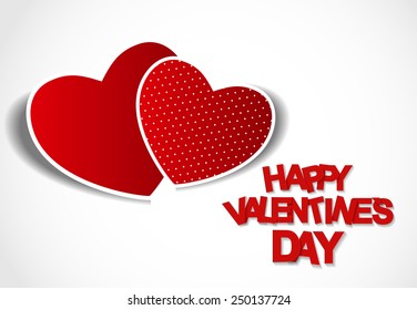 Happy Valentines Day Card. Vector Illustration 