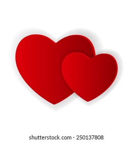 Happy Valentines Day Card. Vector Illustration 