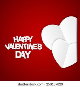 Happy Valentines Day Card. Vector Illustration 