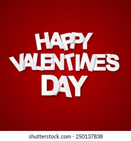 Happy Valentines Day Card. Vector Illustration 
